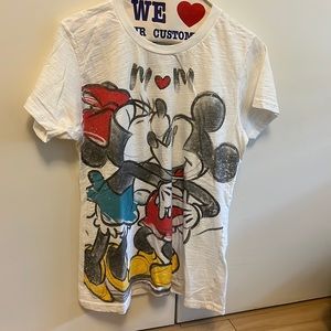 Disney White Tee with Mickey and Minnie Mouse